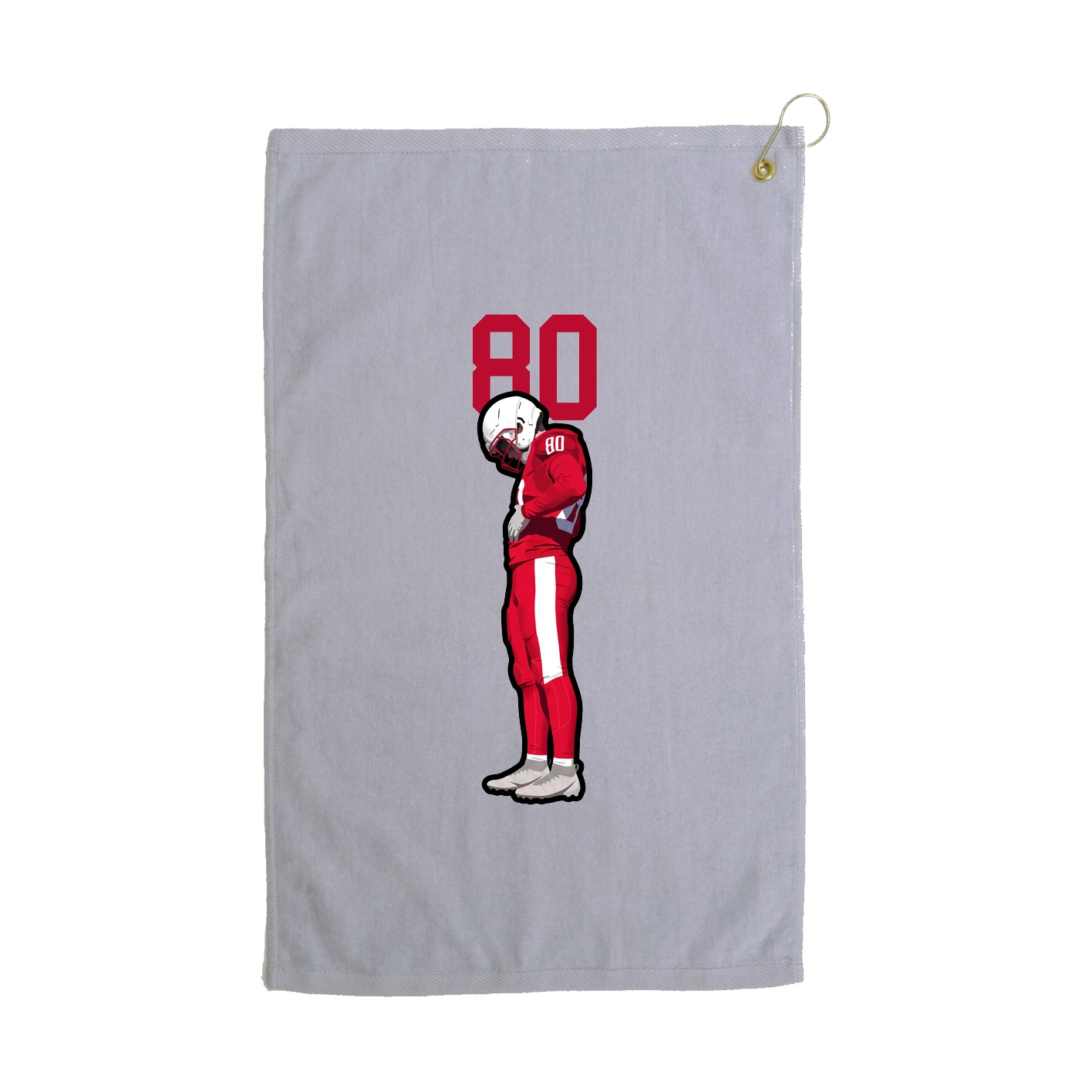Golf Towel — Number Top in Grey