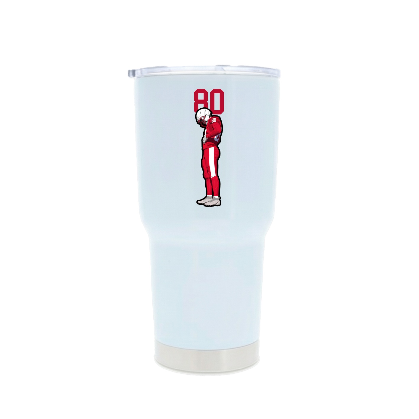30oz Stainless Steel Tumbler — Number Top in White