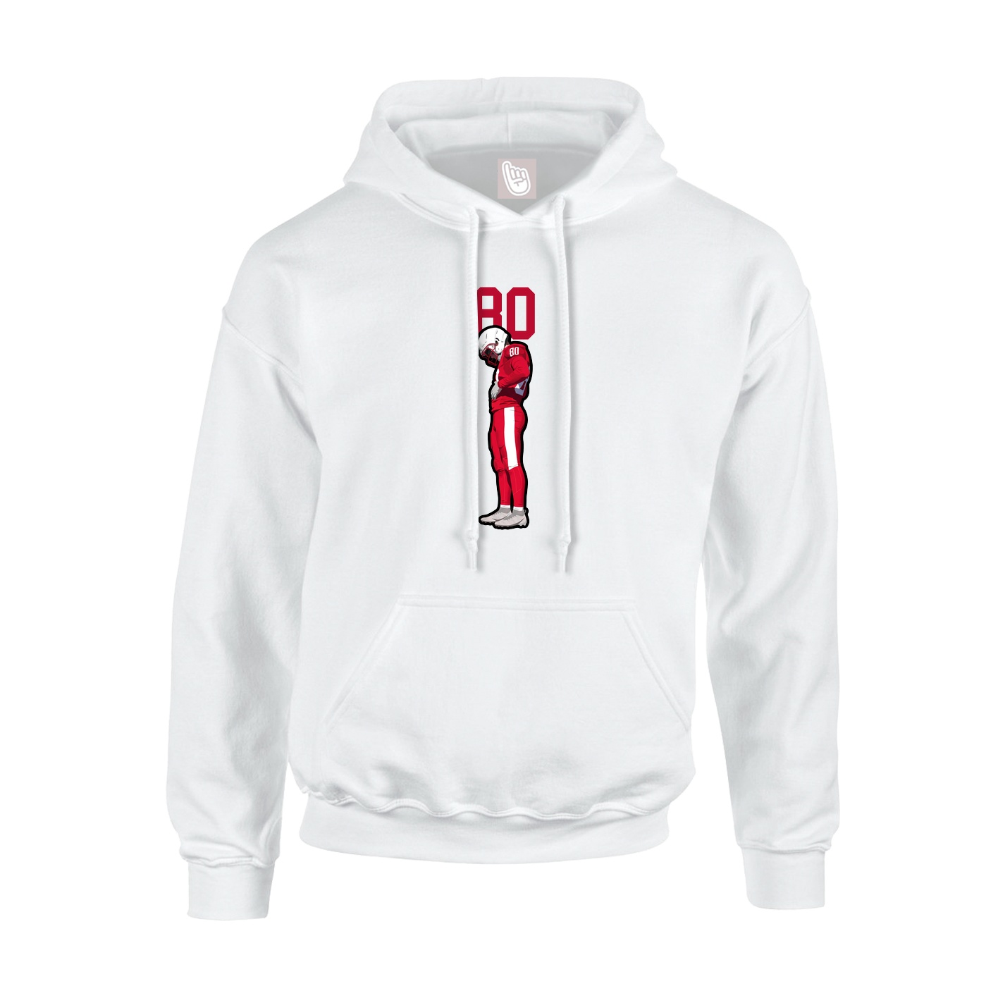 Hoodie — Number Top in White