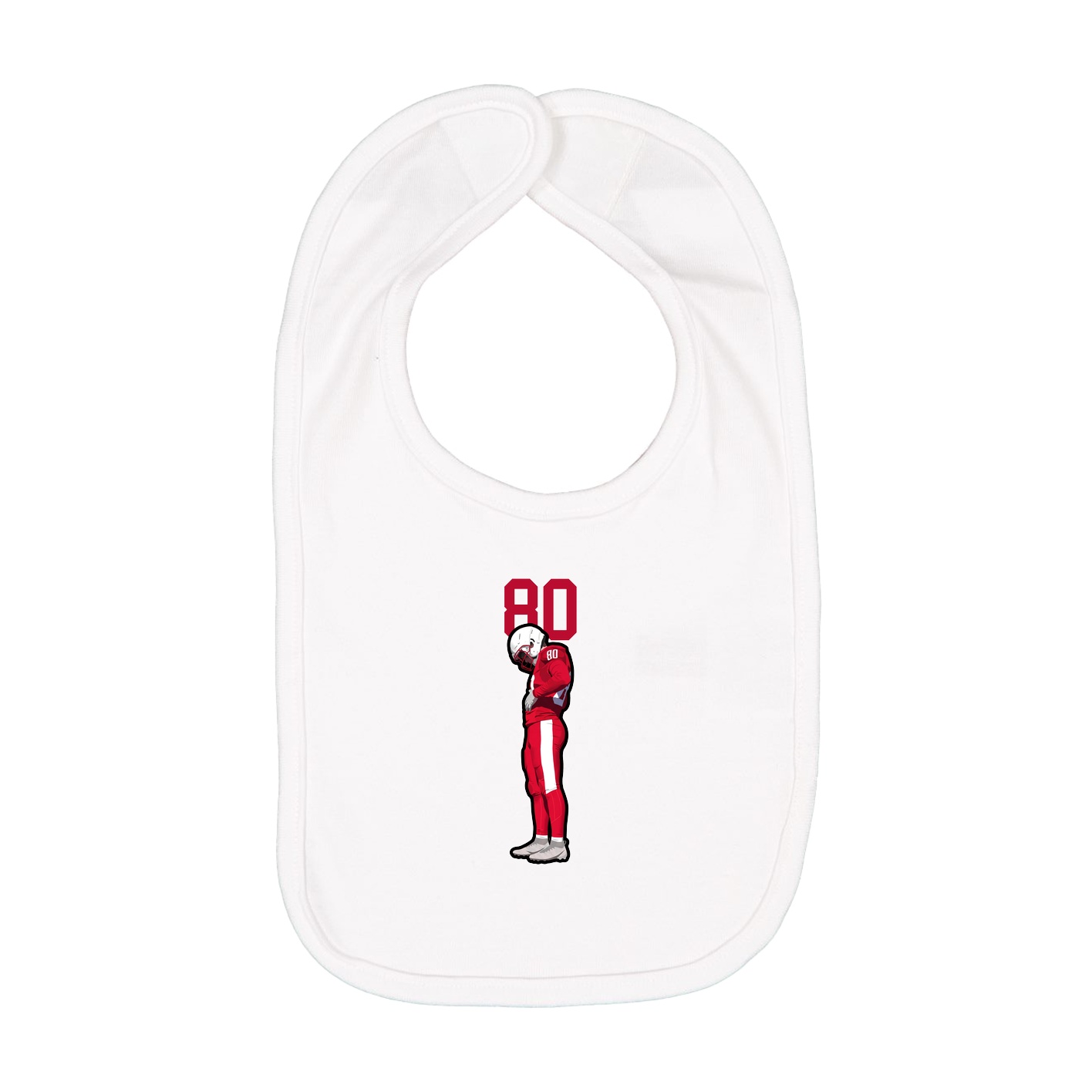 Infant Bib — Number Top in White