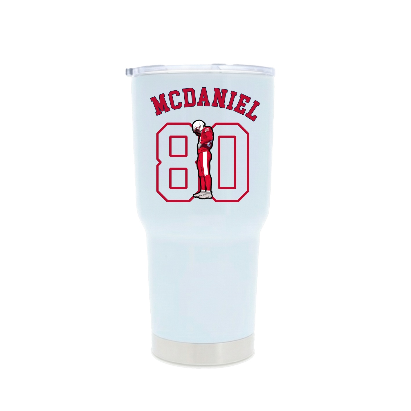 30oz Stainless Steel Tumbler — Shirsey Arch in White