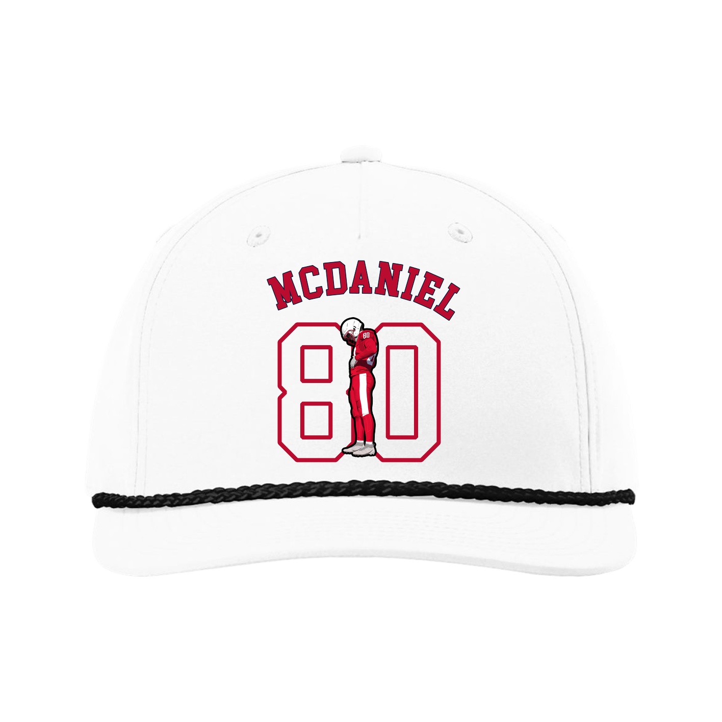 Five-Panel Classic Rope Cap — Shirsey Arch in White