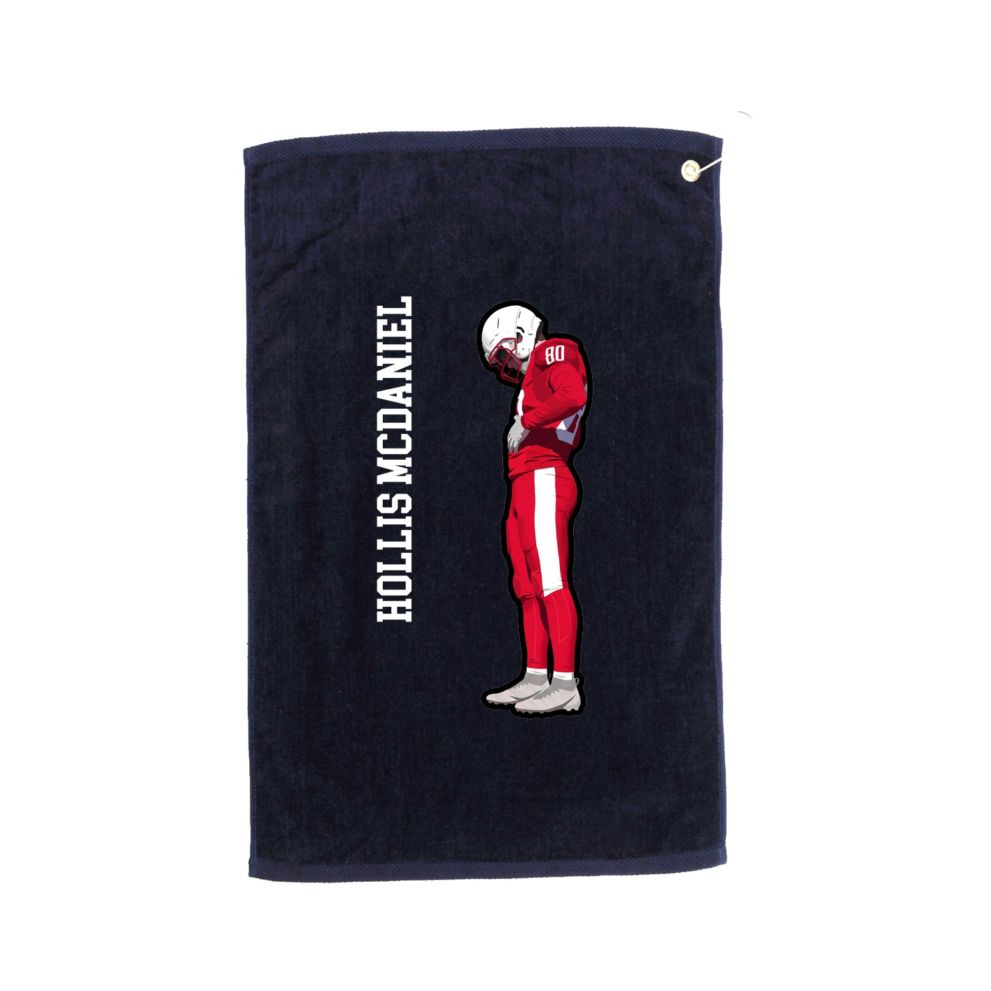 Golf Towel — Name Vertical in Navy
