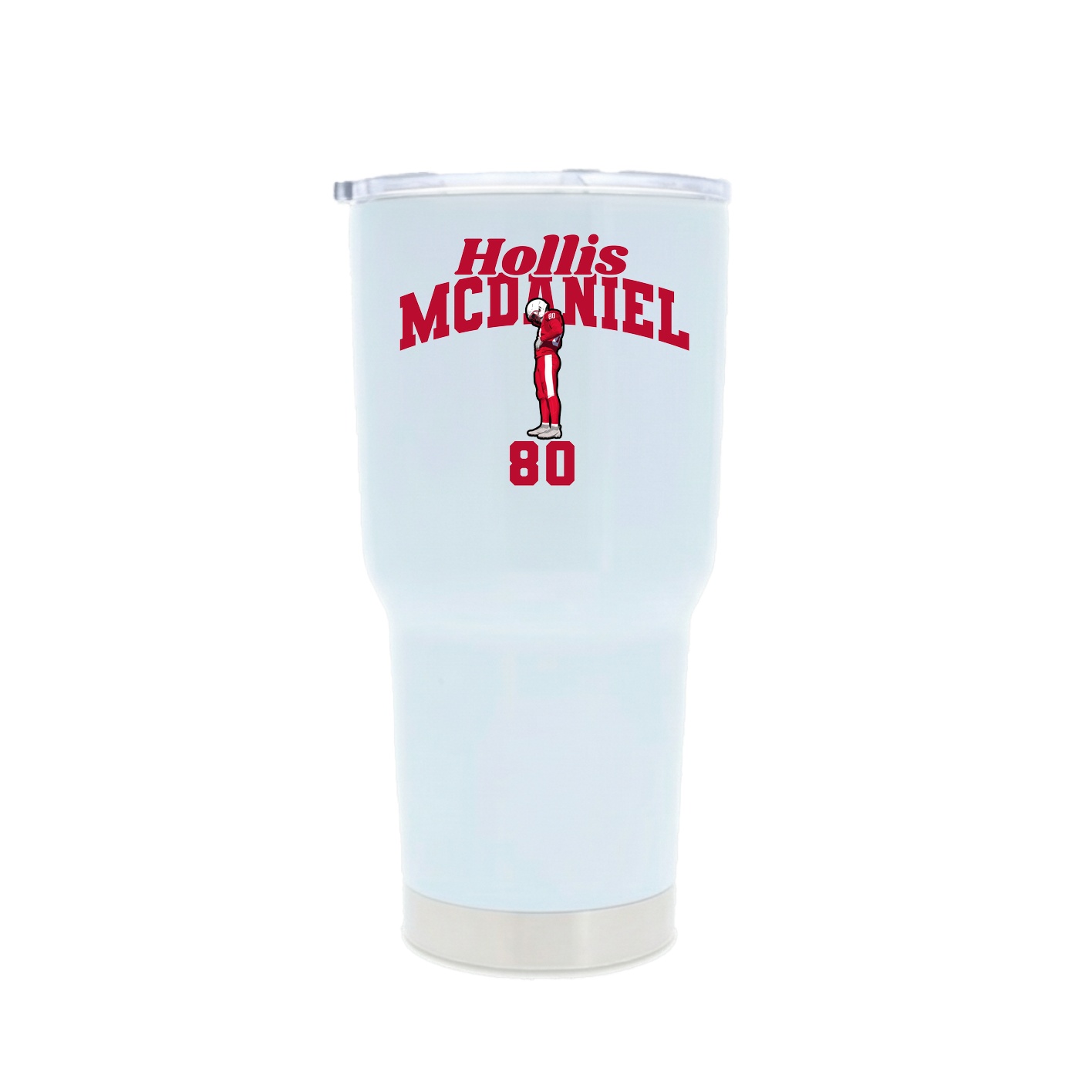 30oz Stainless Steel Tumbler — Signature Arch in White