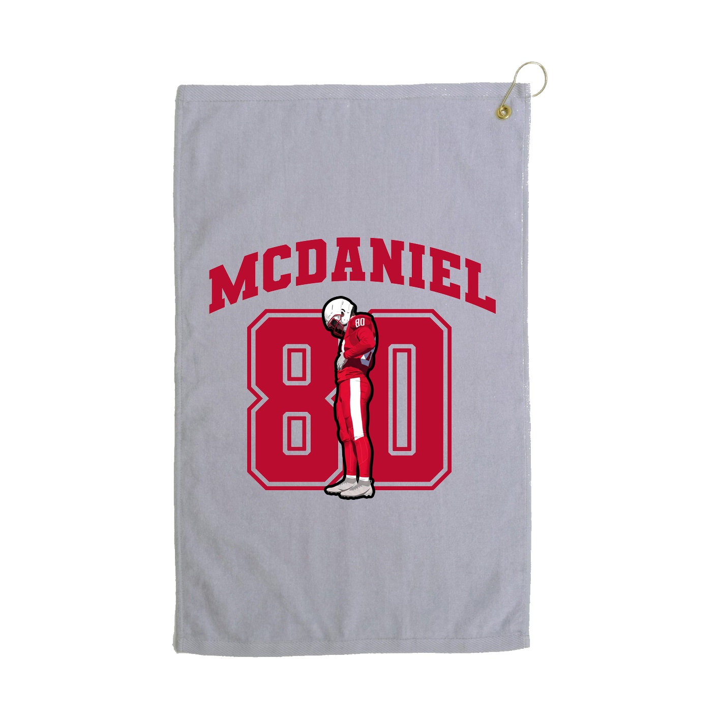 Golf Towel — Number in Grey