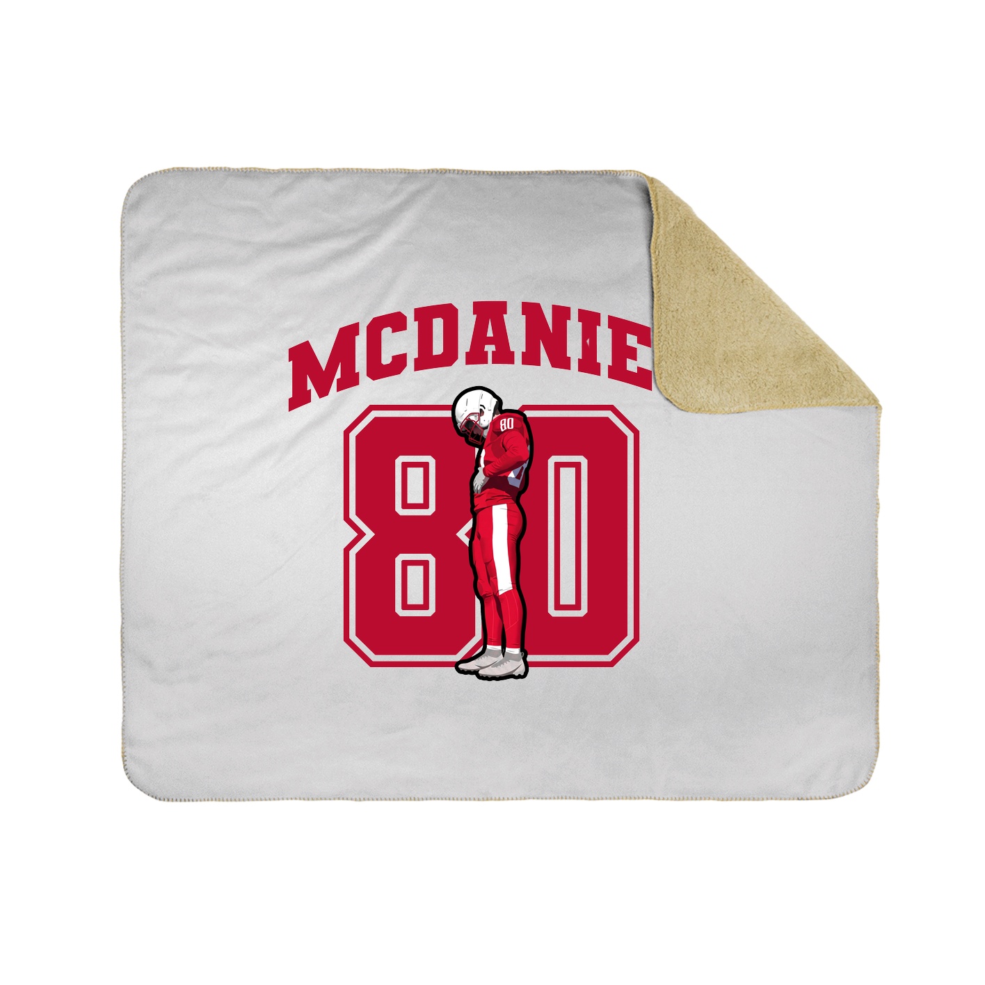 Throw Blanket — Number in White