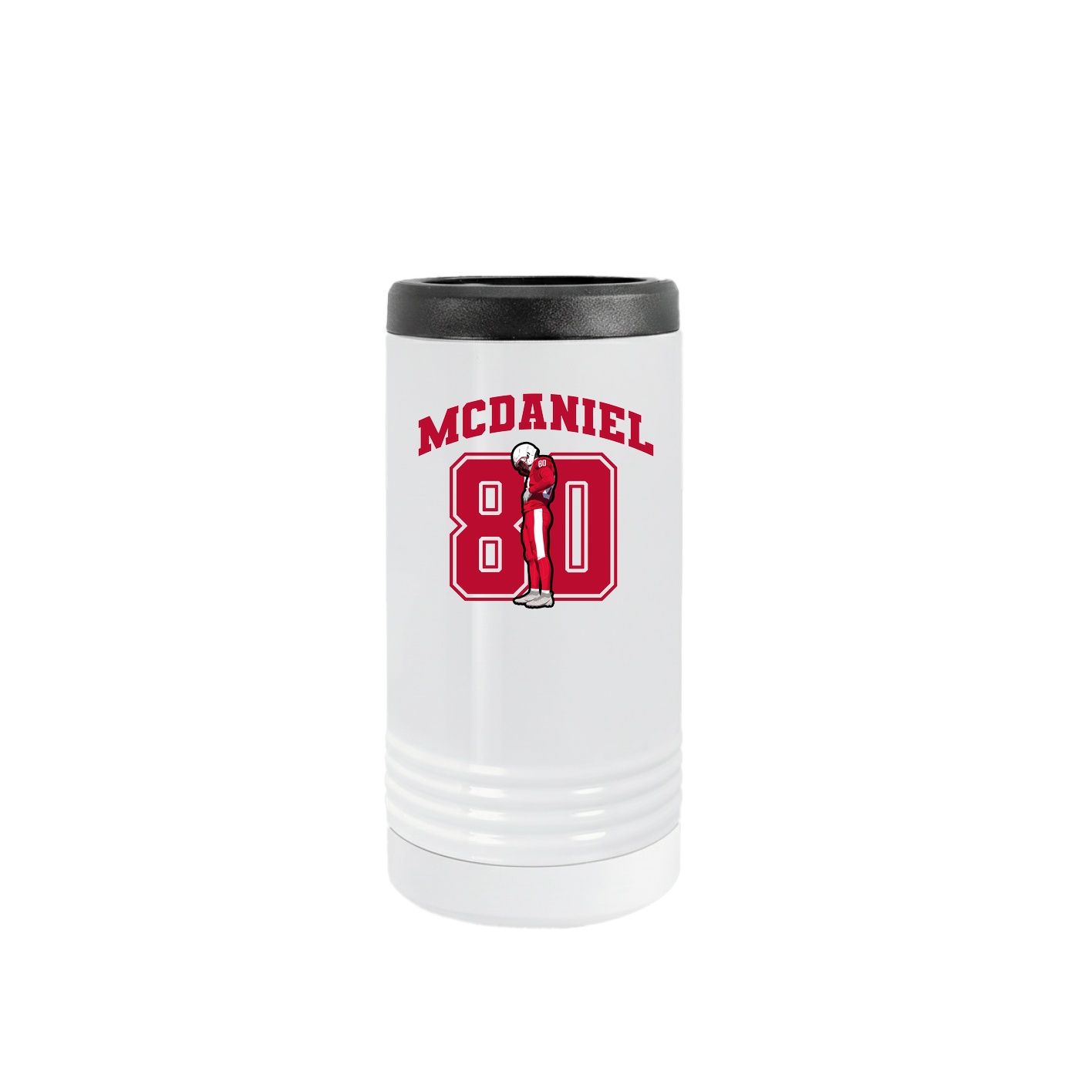 Slim Beverage Holder — Number in White