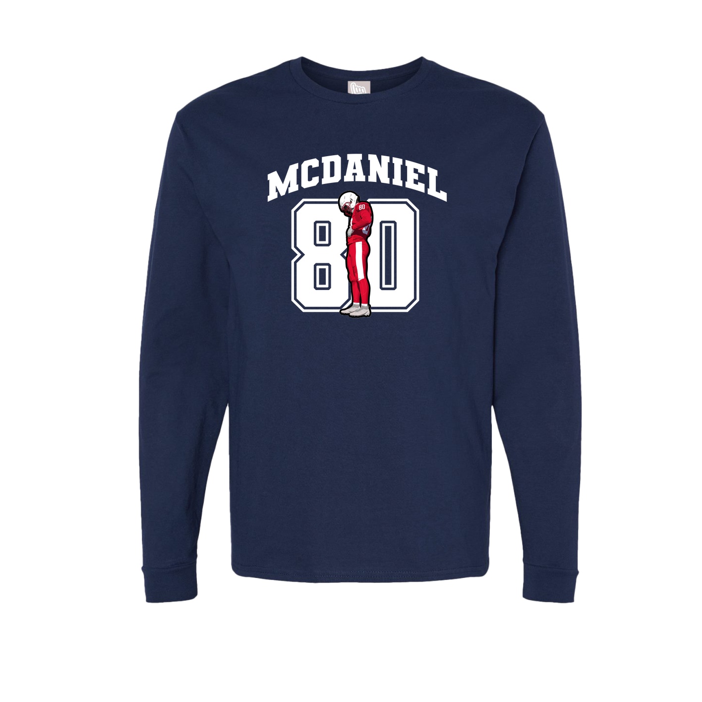 Long Sleeve Tee — Number in Navy