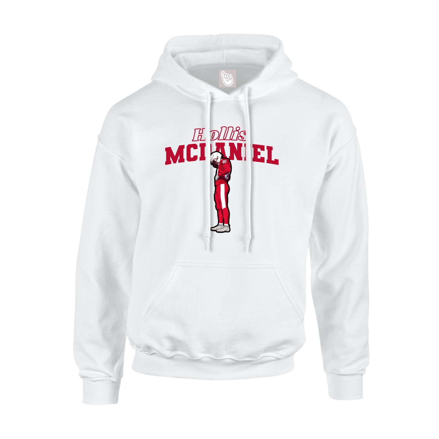 Hoodie — Name Arch in White