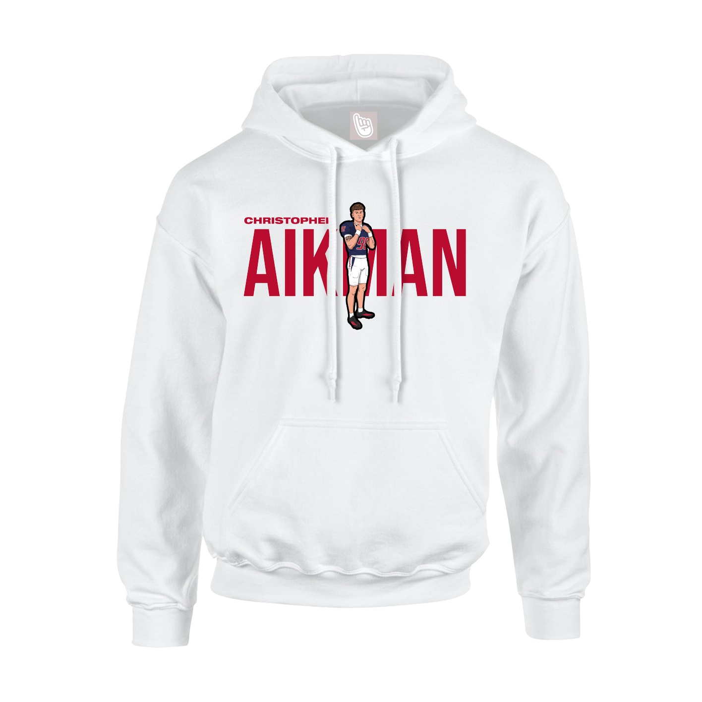Youth Hoodie — Player Name in White