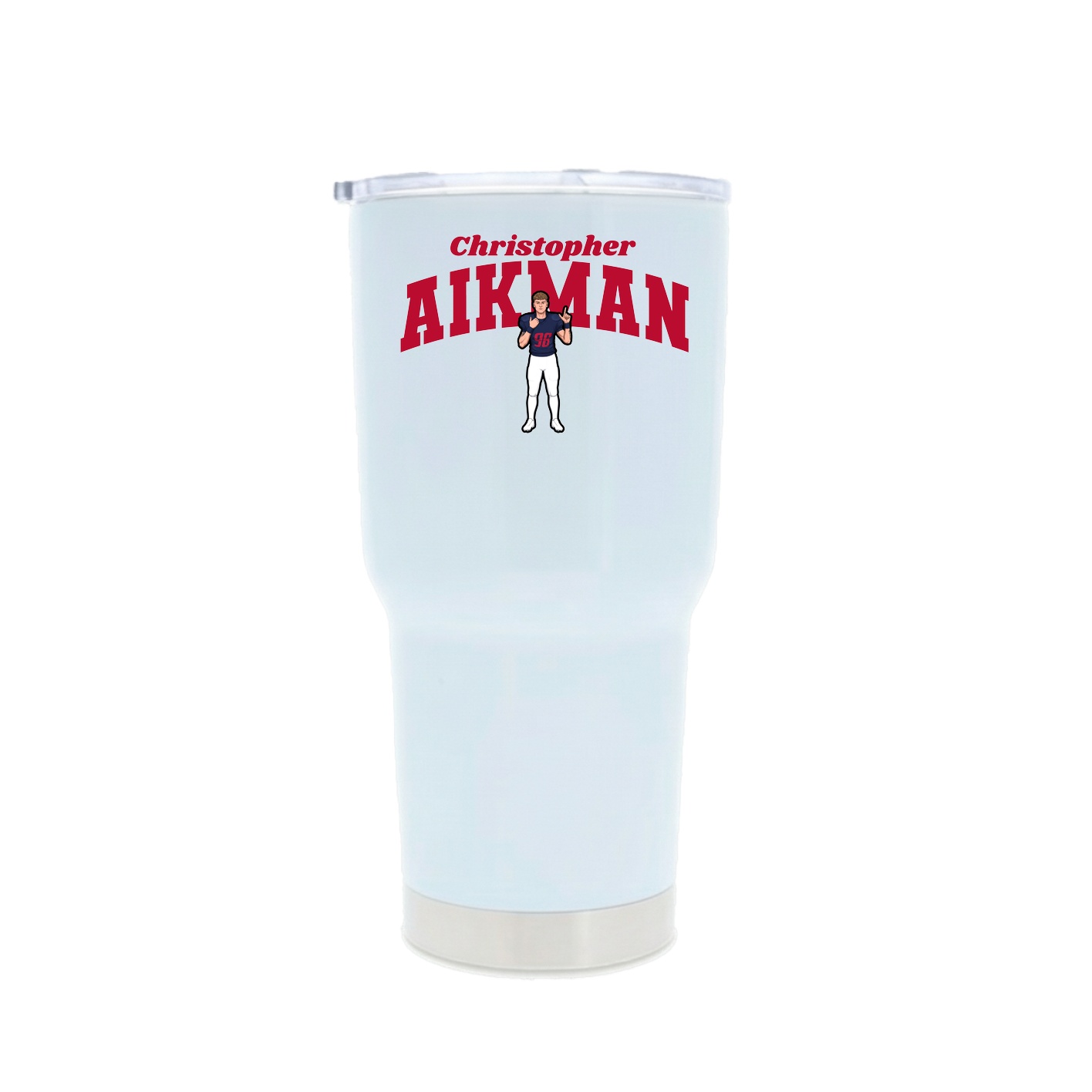 30oz Stainless Steel Tumbler — Signature Arch in White