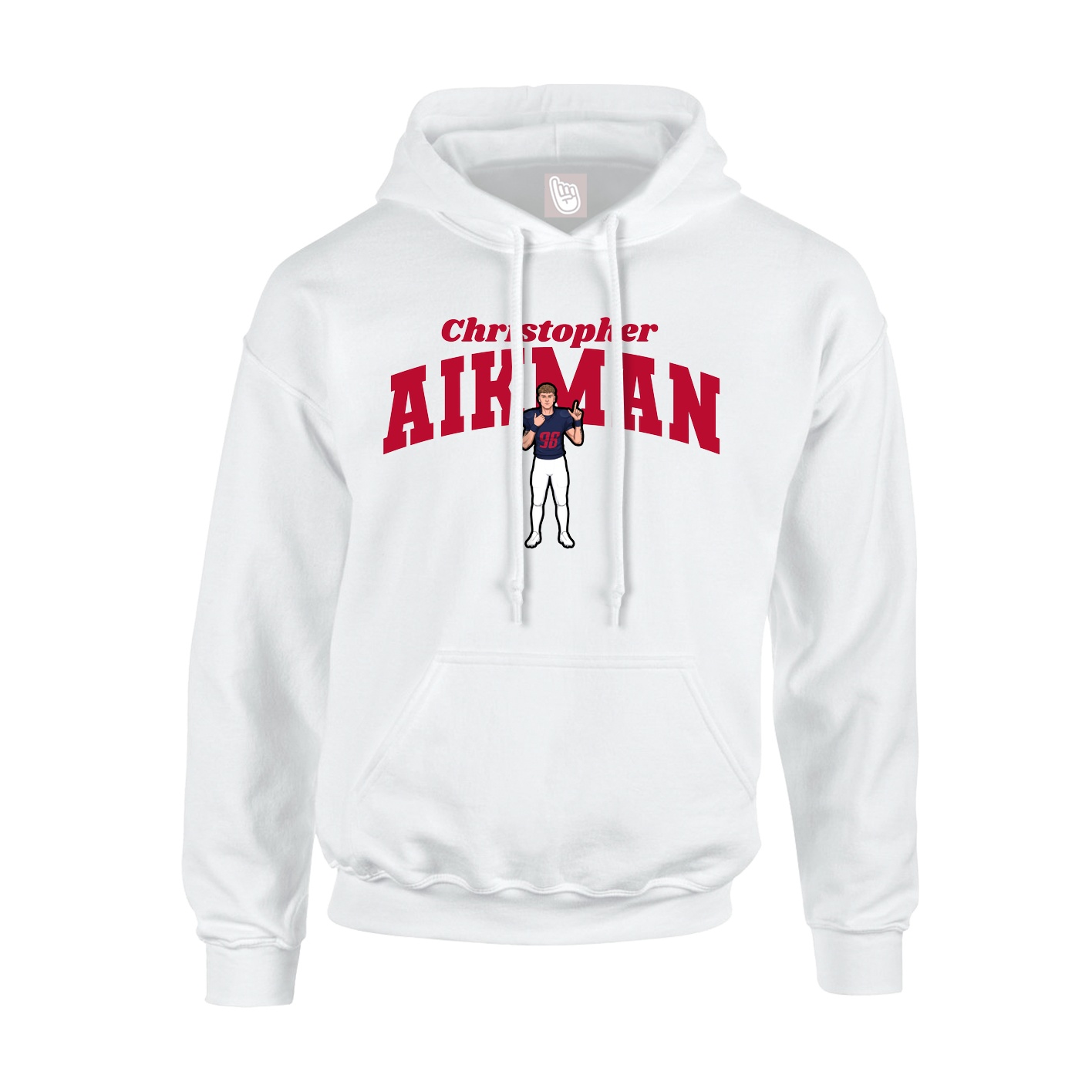 Hoodie — Signature Arch in White