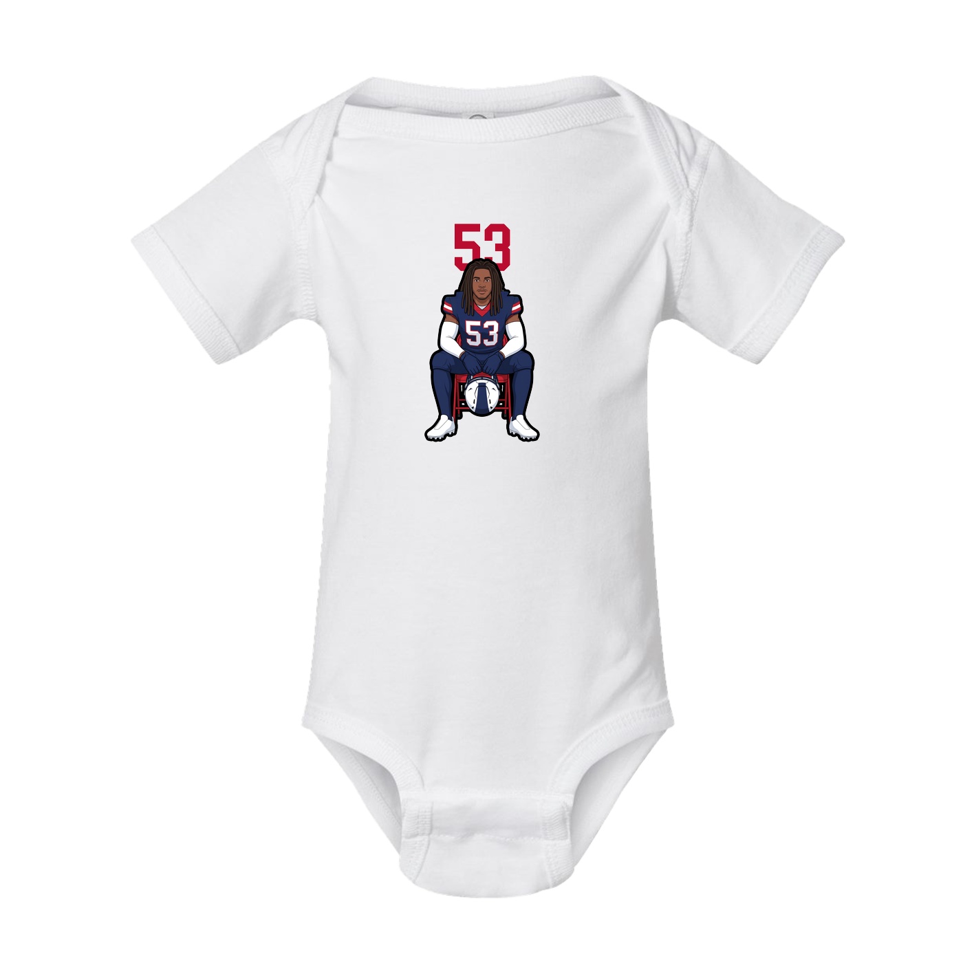 Baby Onesie — Number Top in White