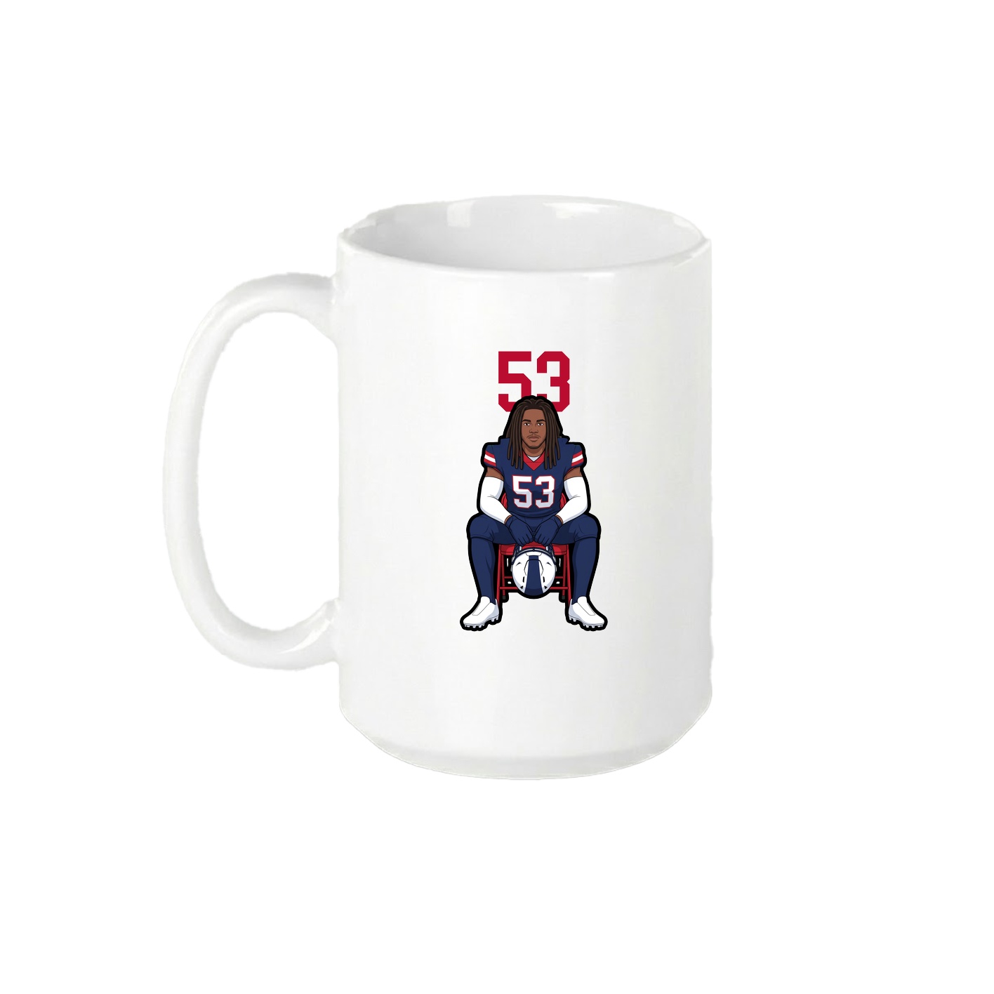 15oz Coffee Mug — Number Top in White