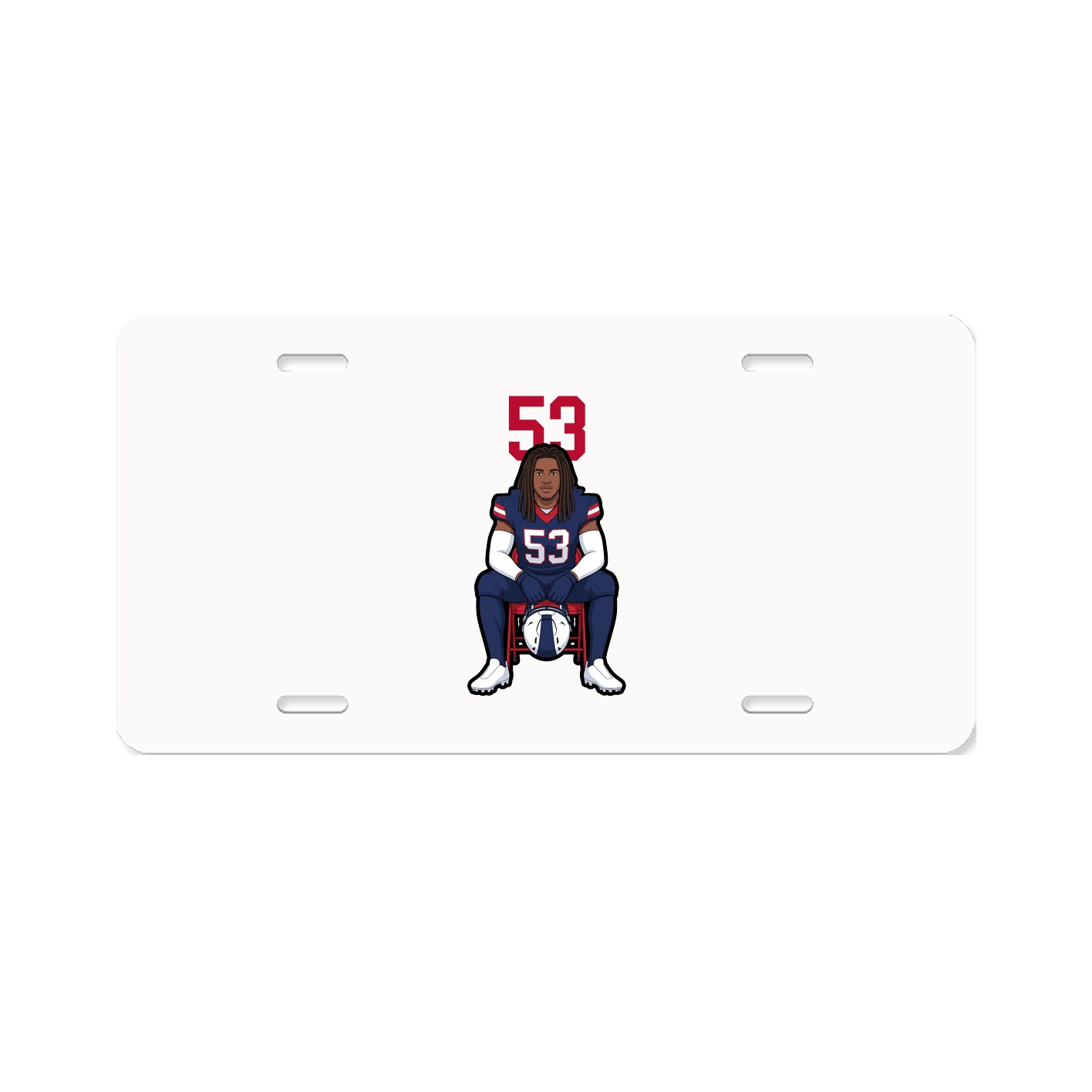 License Plate — Number Top in Classic