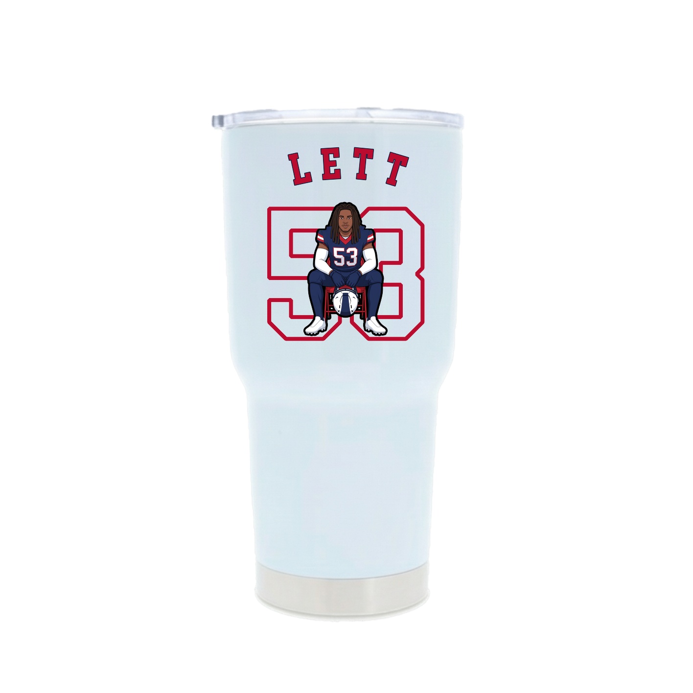 30oz Stainless Steel Tumbler — Shirsey Arch in White