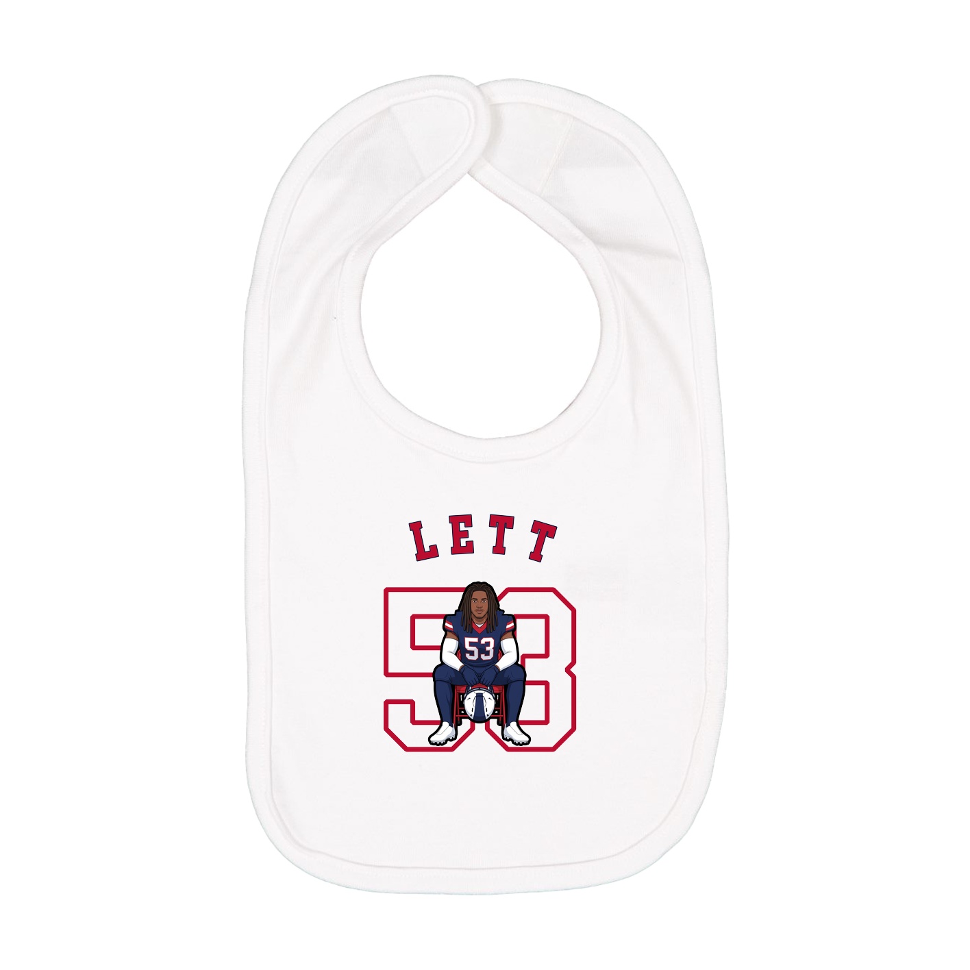 Infant Bib — Shirsey Arch in White