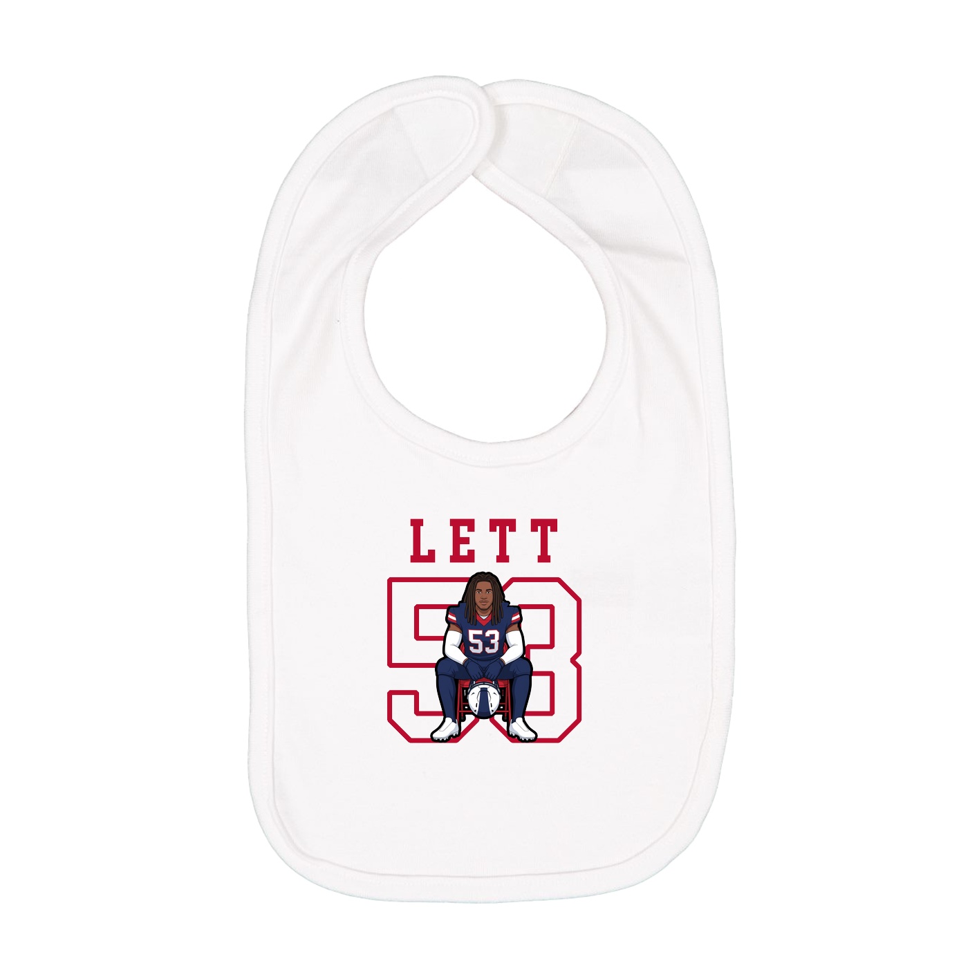 Infant Bib — Shirsey in White