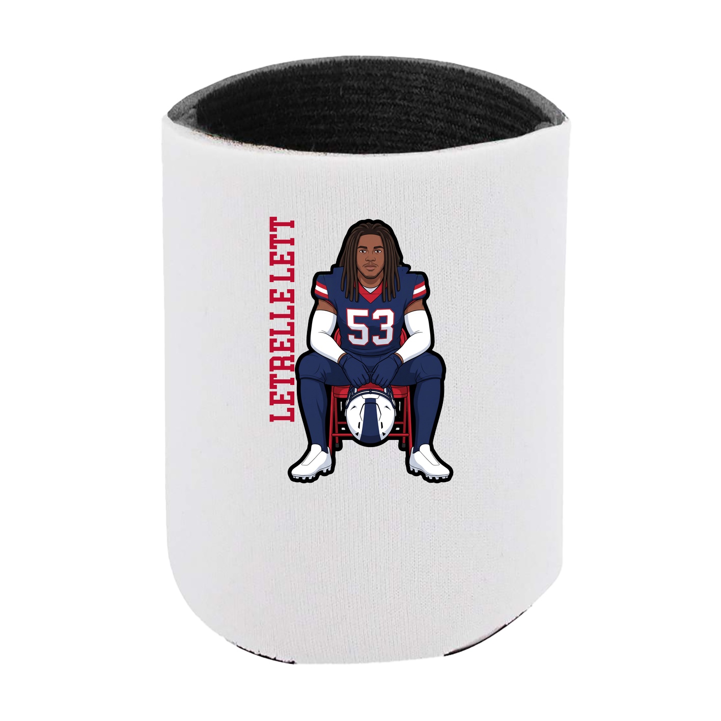 Can Holder — Name Vertical in White