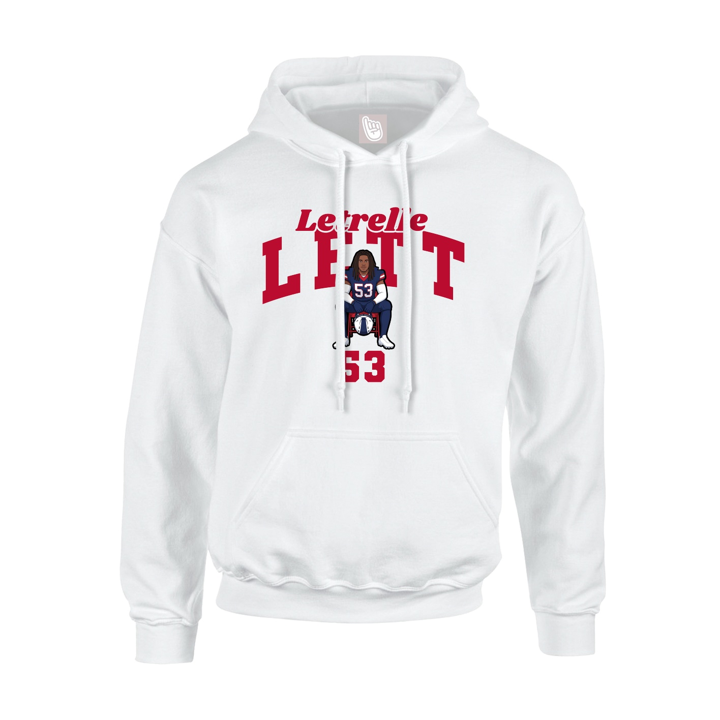 Hoodie — Signature Arch in White
