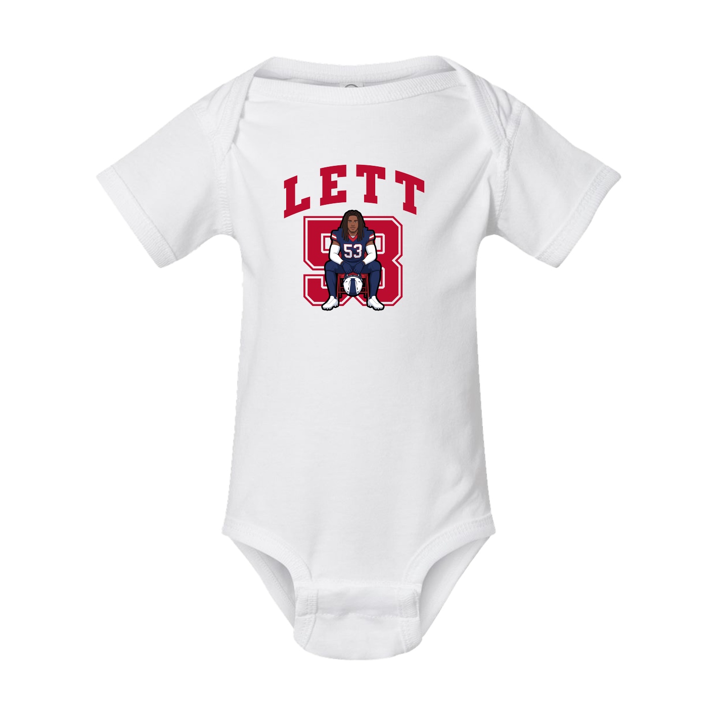 Baby Onesie — Number in White