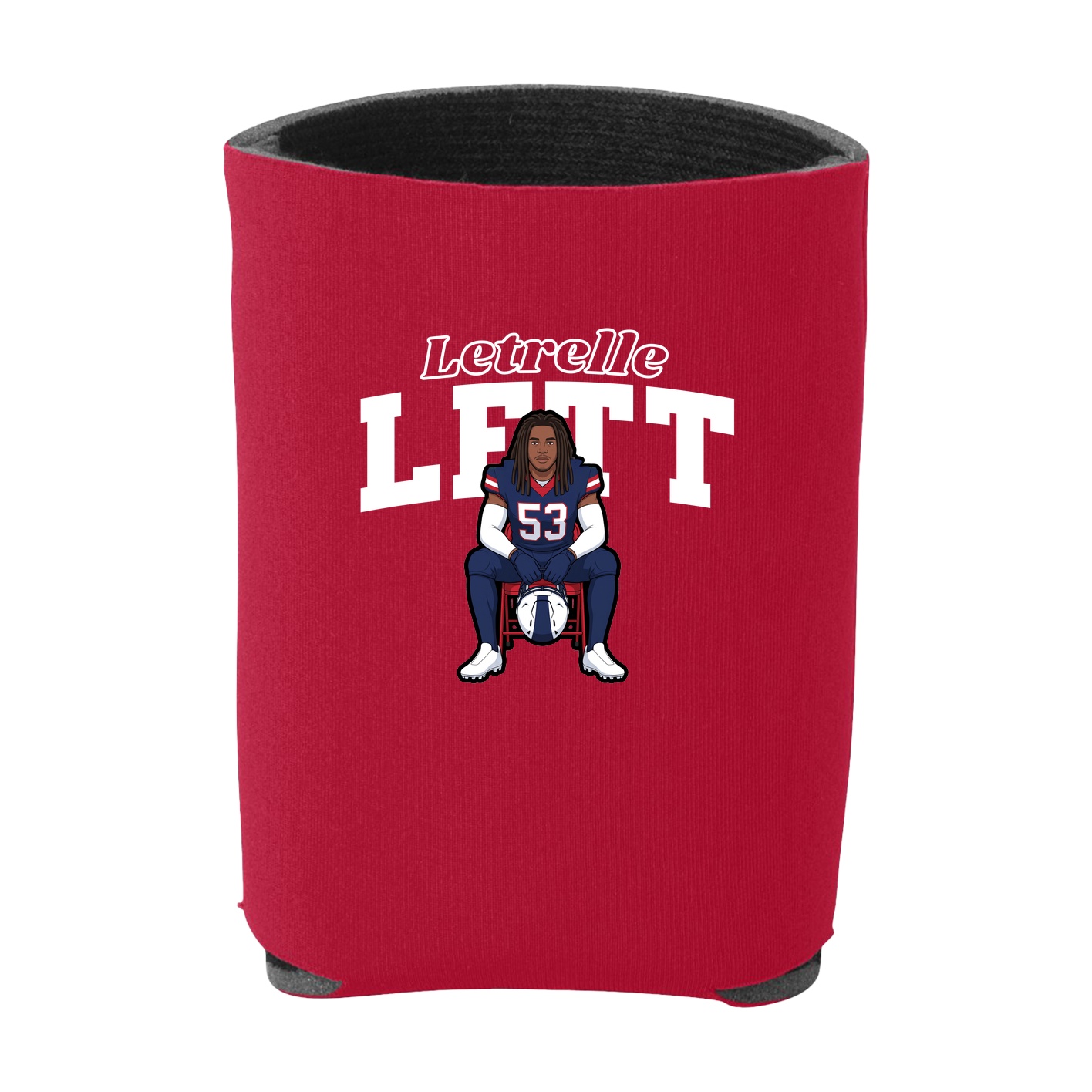 Can Holder — Name Arch in Red