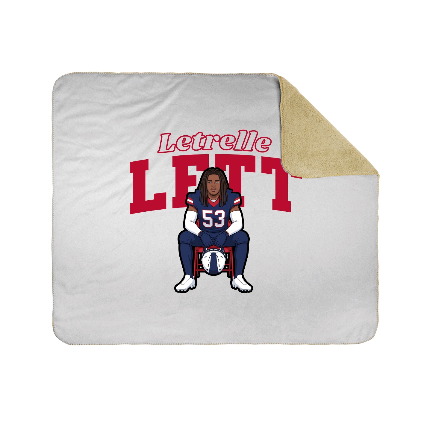 Throw Blanket — Name Arch in White