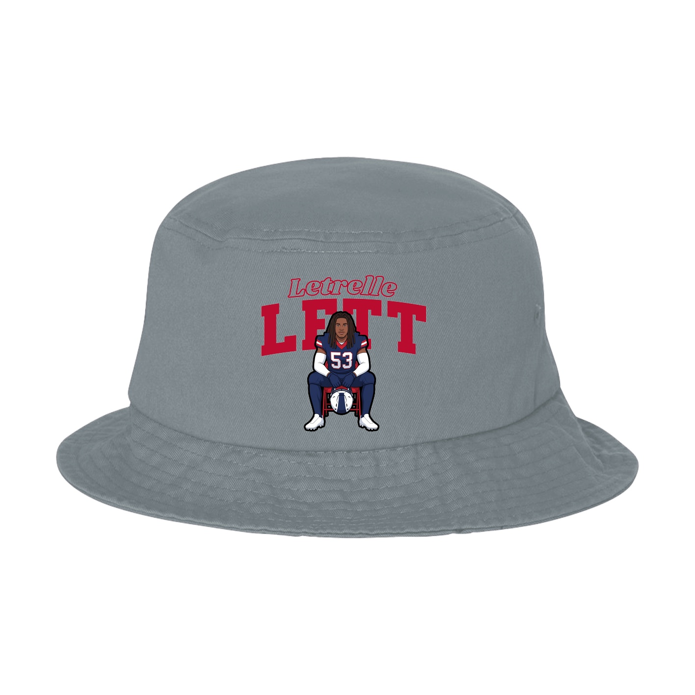 Bucket Cap — Name Arch in Grey