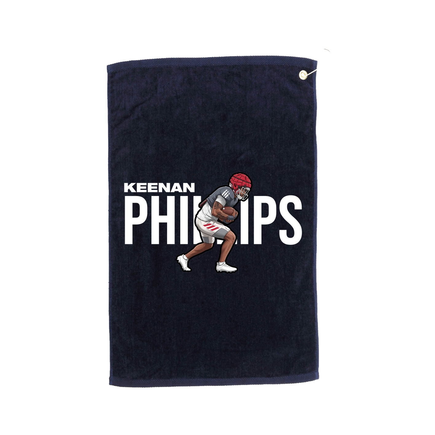 Golf Towel — Player Name in Navy