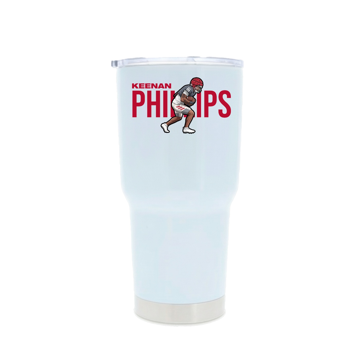 30oz Stainless Steel Tumbler — Player Name in White