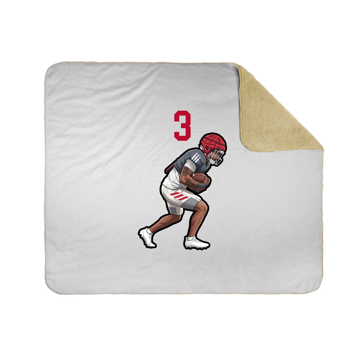 Throw Blanket — Number Top in White