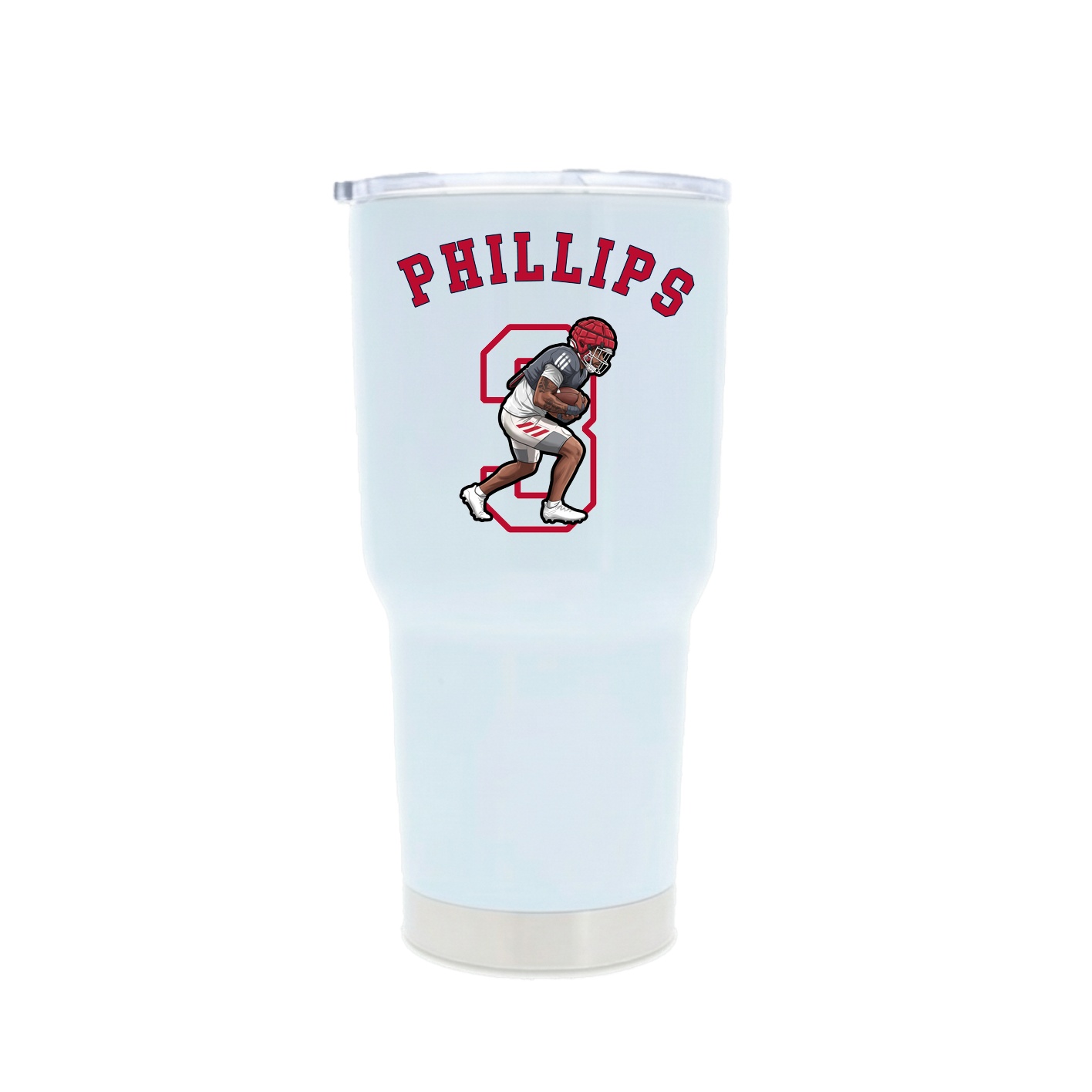 30oz Stainless Steel Tumbler — Shirsey Arch in White