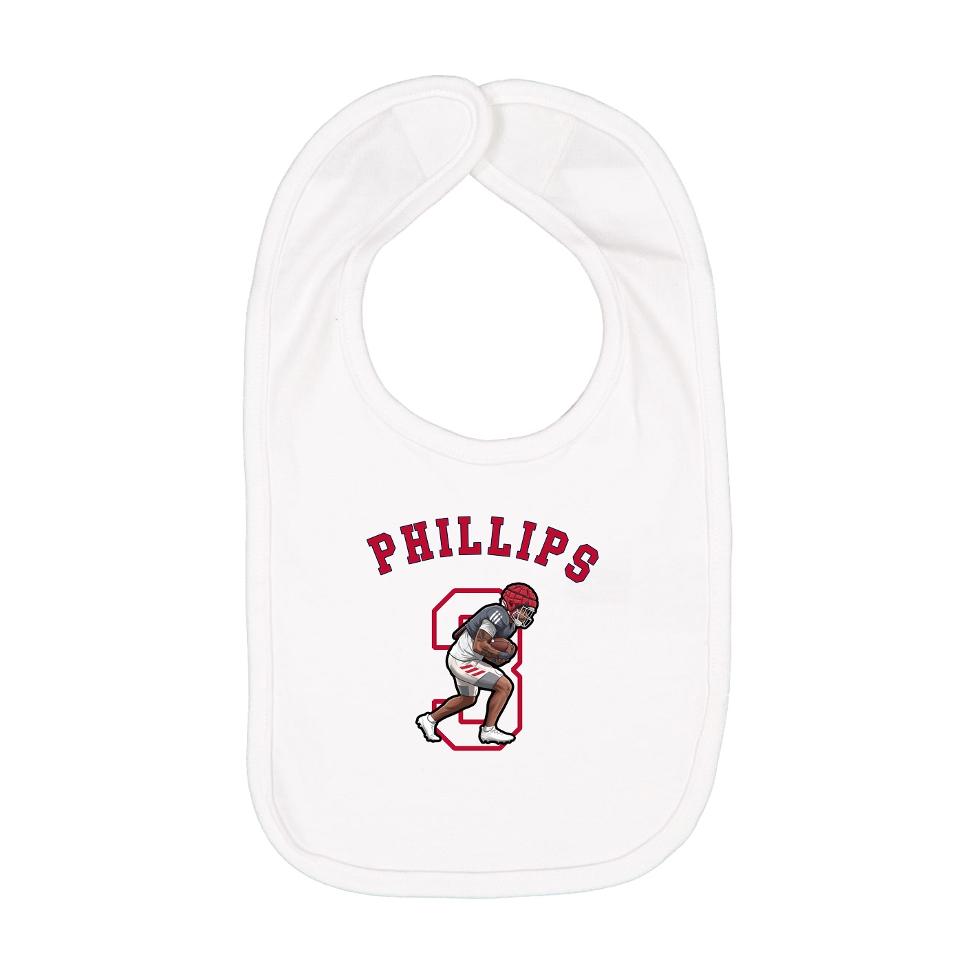 Infant Bib — Shirsey Arch in White