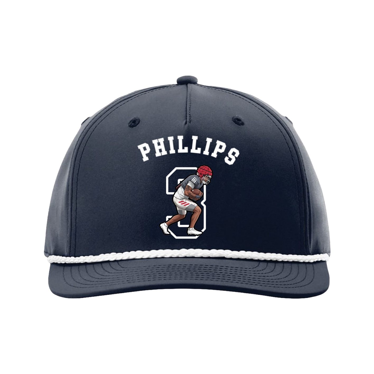 Five-Panel Classic Rope Cap — Shirsey Arch in Navy