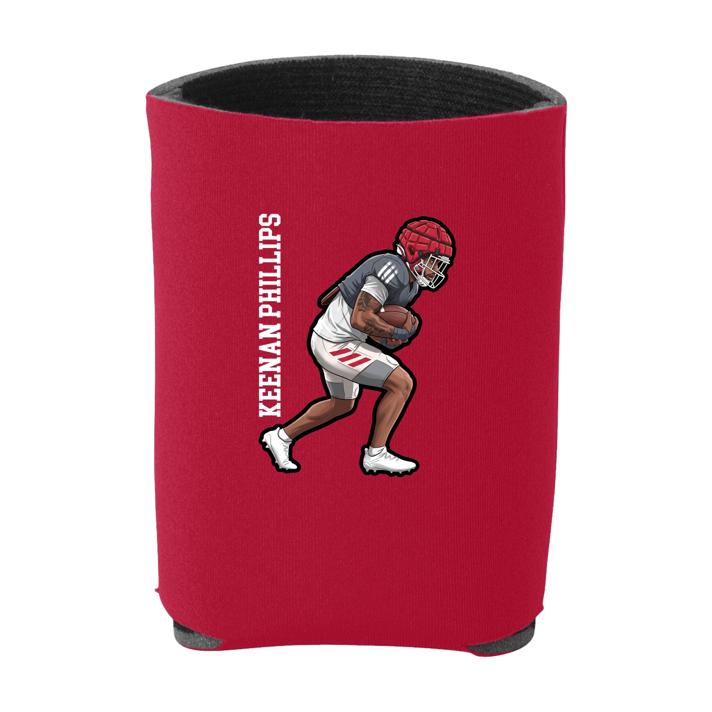 Can Holder — Name Vertical in Red