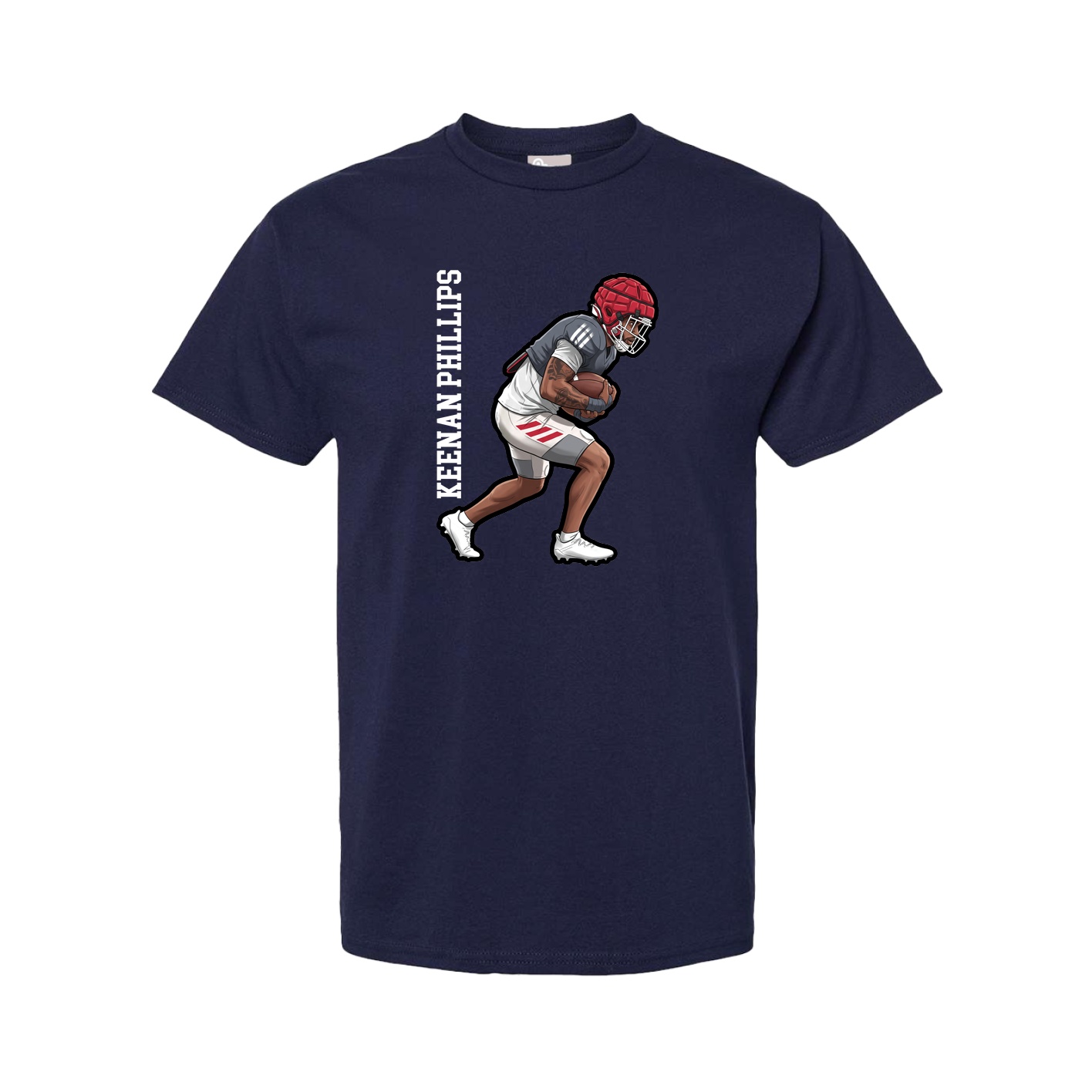 Tee — Name Vertical in Navy