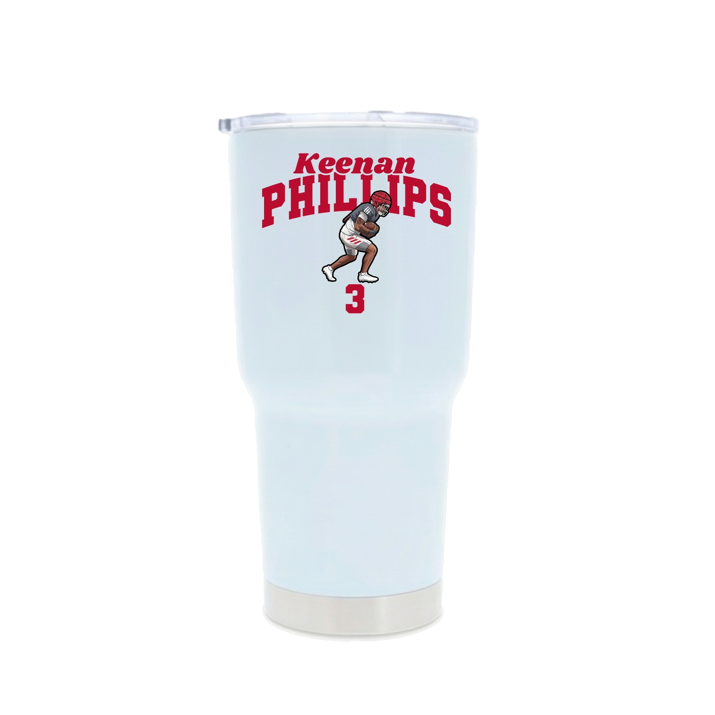 30oz Stainless Steel Tumbler — Signature Arch in White