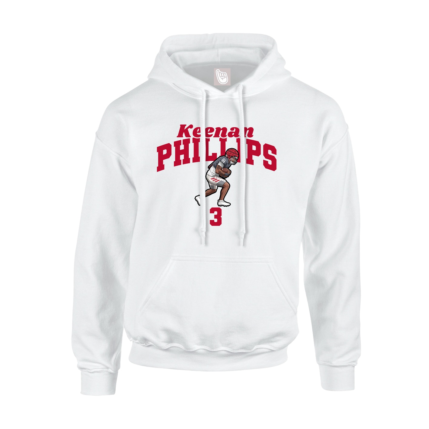 Hoodie — Signature Arch in White