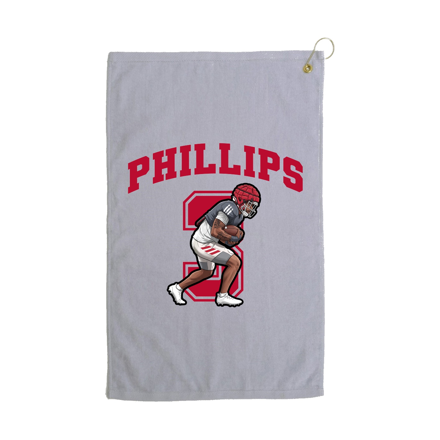 Golf Towel — Number in Grey