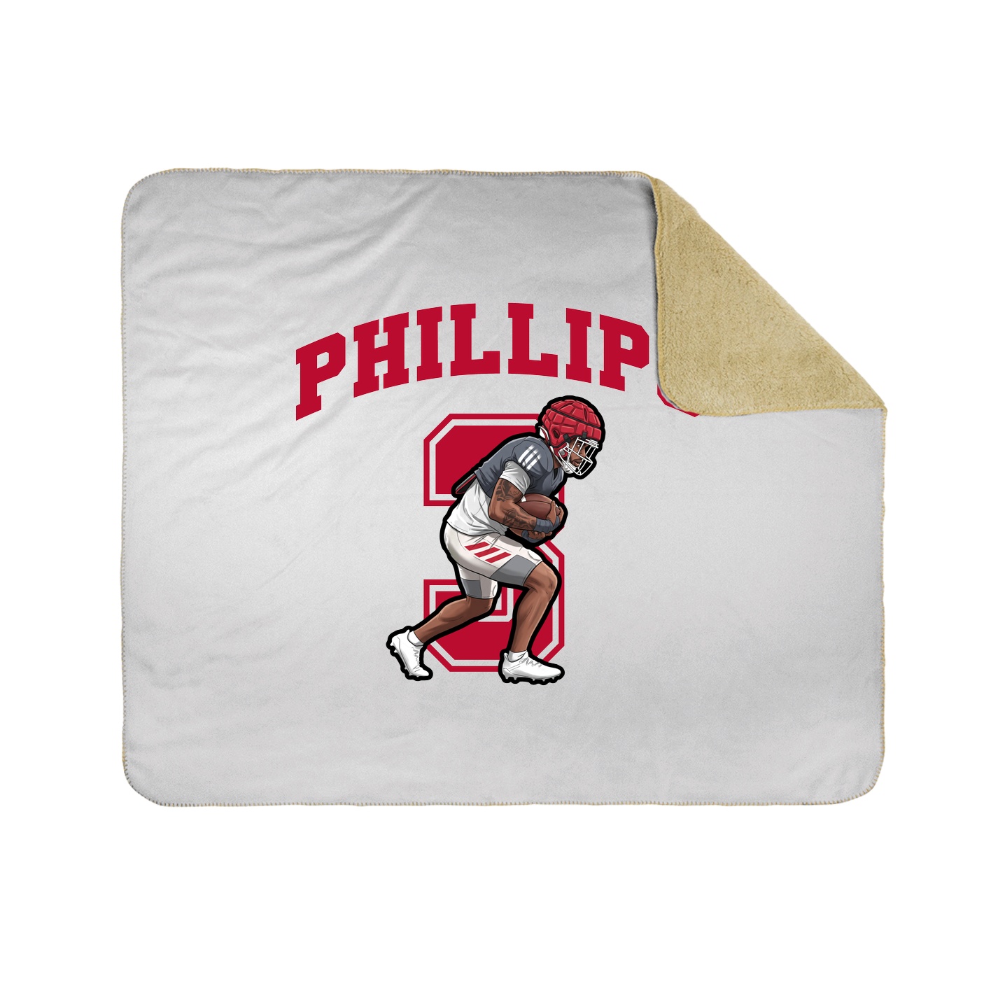 Throw Blanket — Number in White