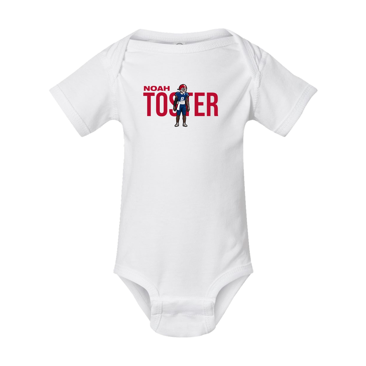 Baby Onesie — Player Name in White