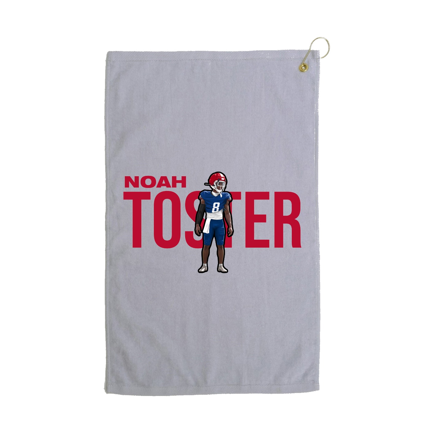 Golf Towel — Player Name in Grey