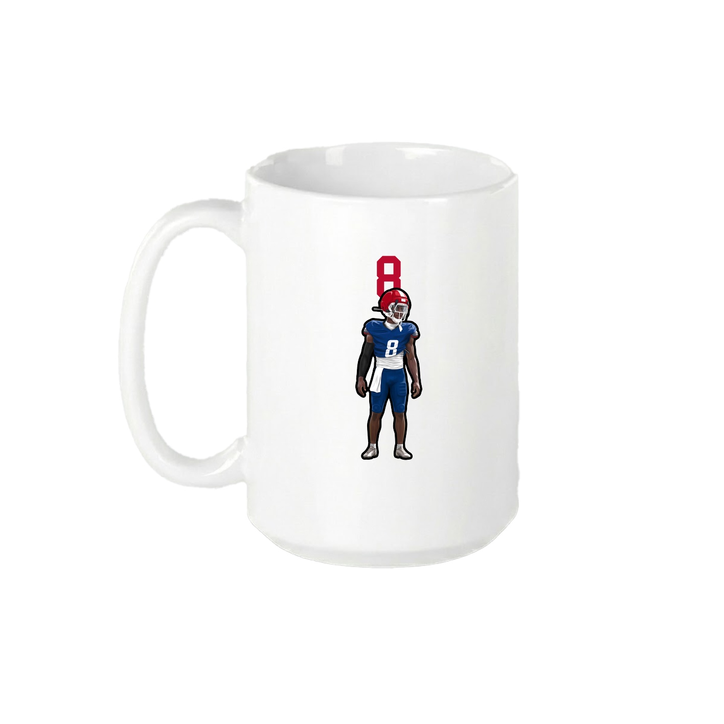 15oz Coffee Mug — Number Top in White