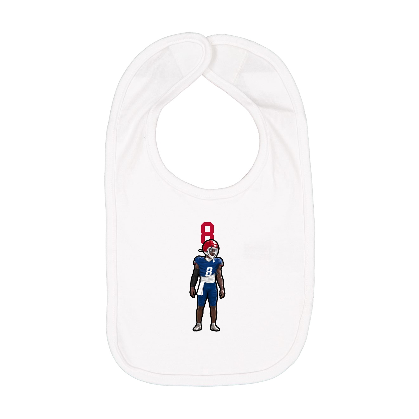 Infant Bib — Number Top in White