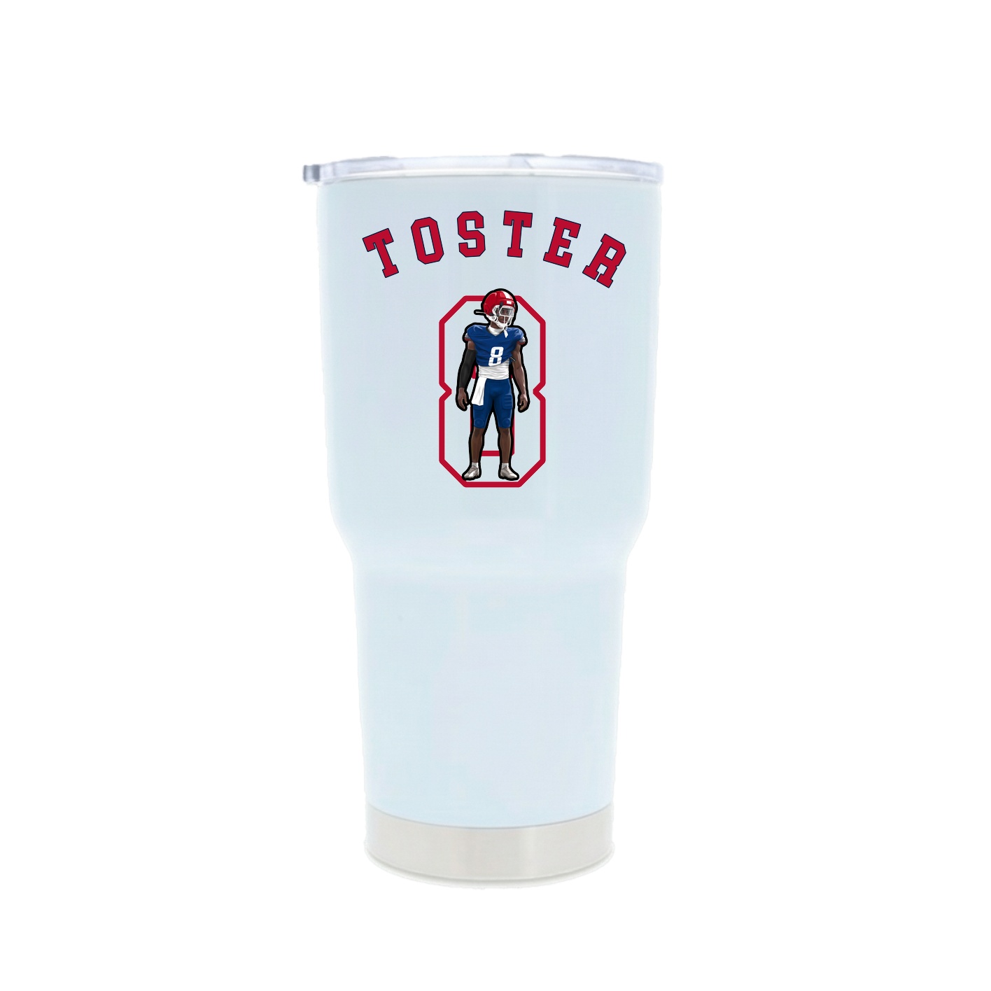 30oz Stainless Steel Tumbler — Shirsey Arch in White
