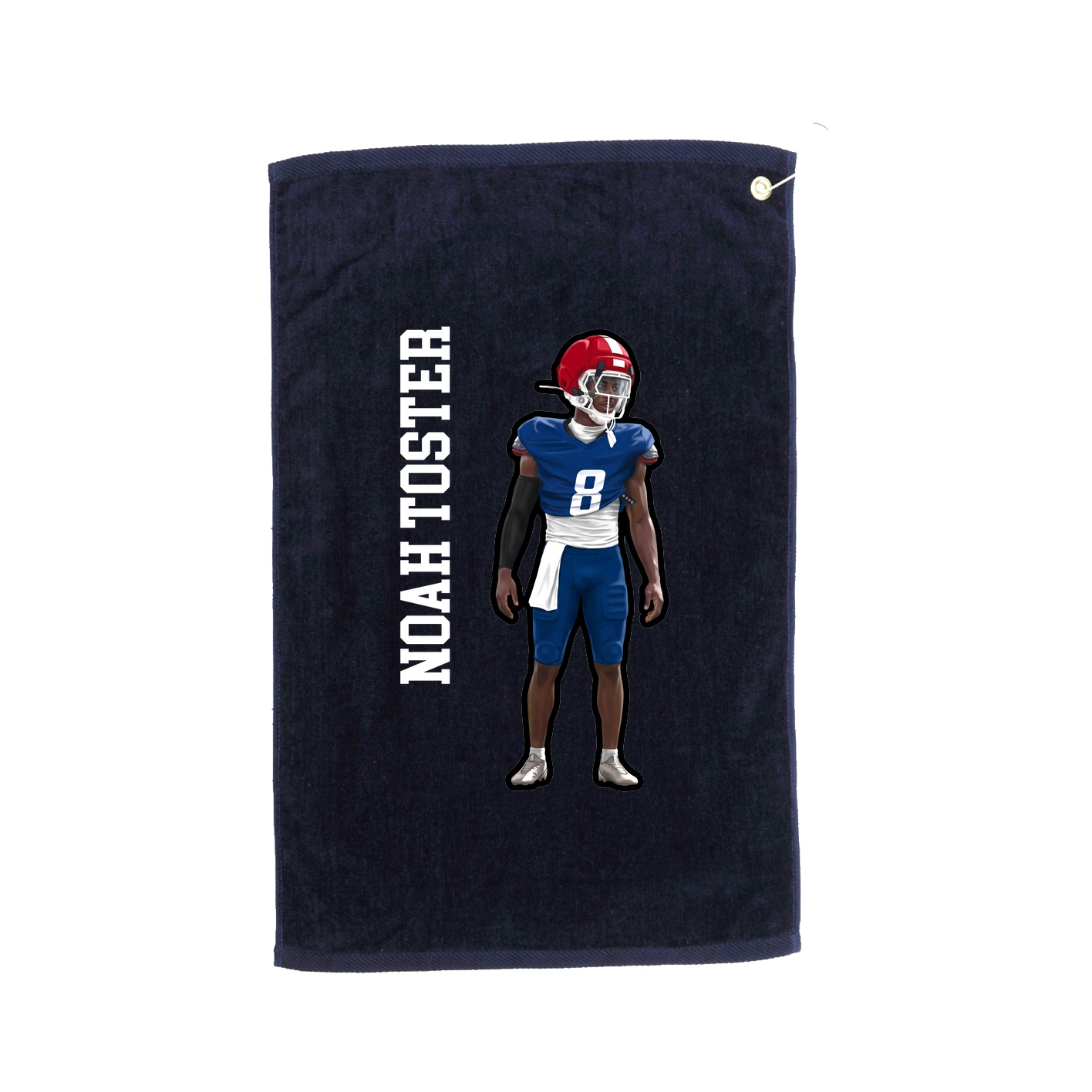 Golf Towel — Name Vertical in Navy