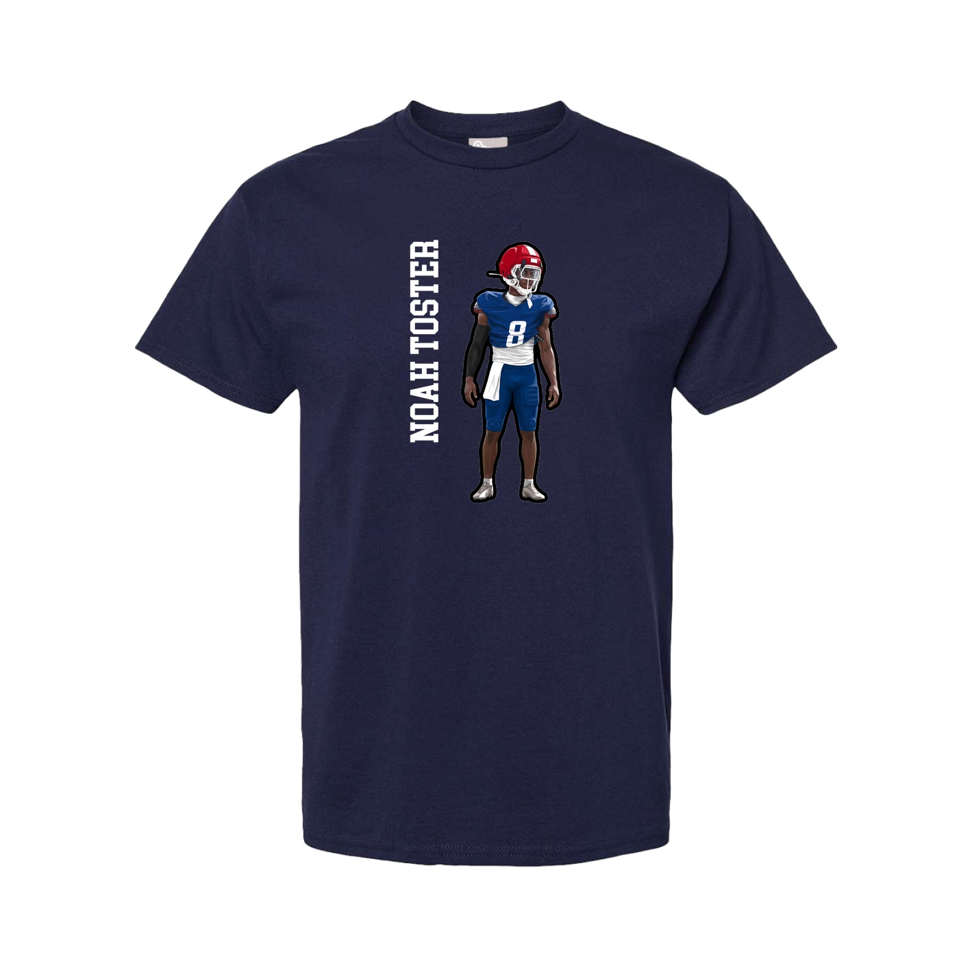 Tee — Name Vertical in Navy