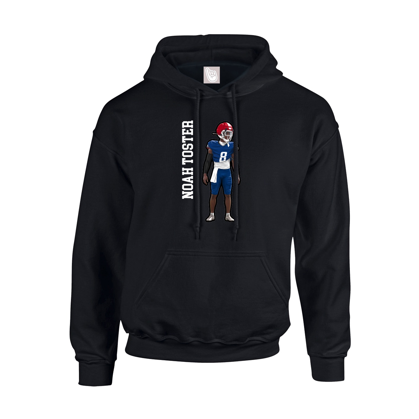 Hoodie — Name Vertical in Black