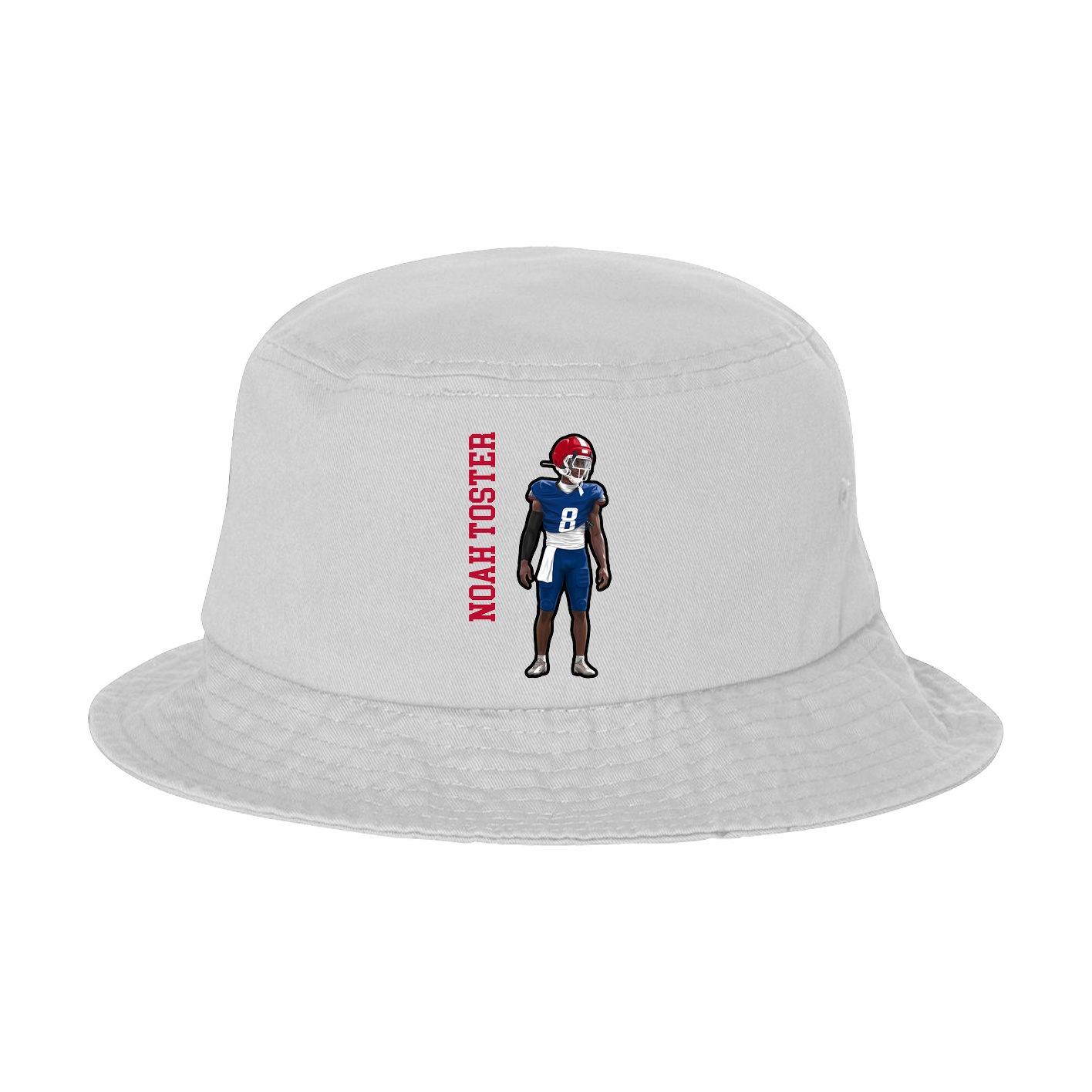 Bucket Cap — Name Vertical in White
