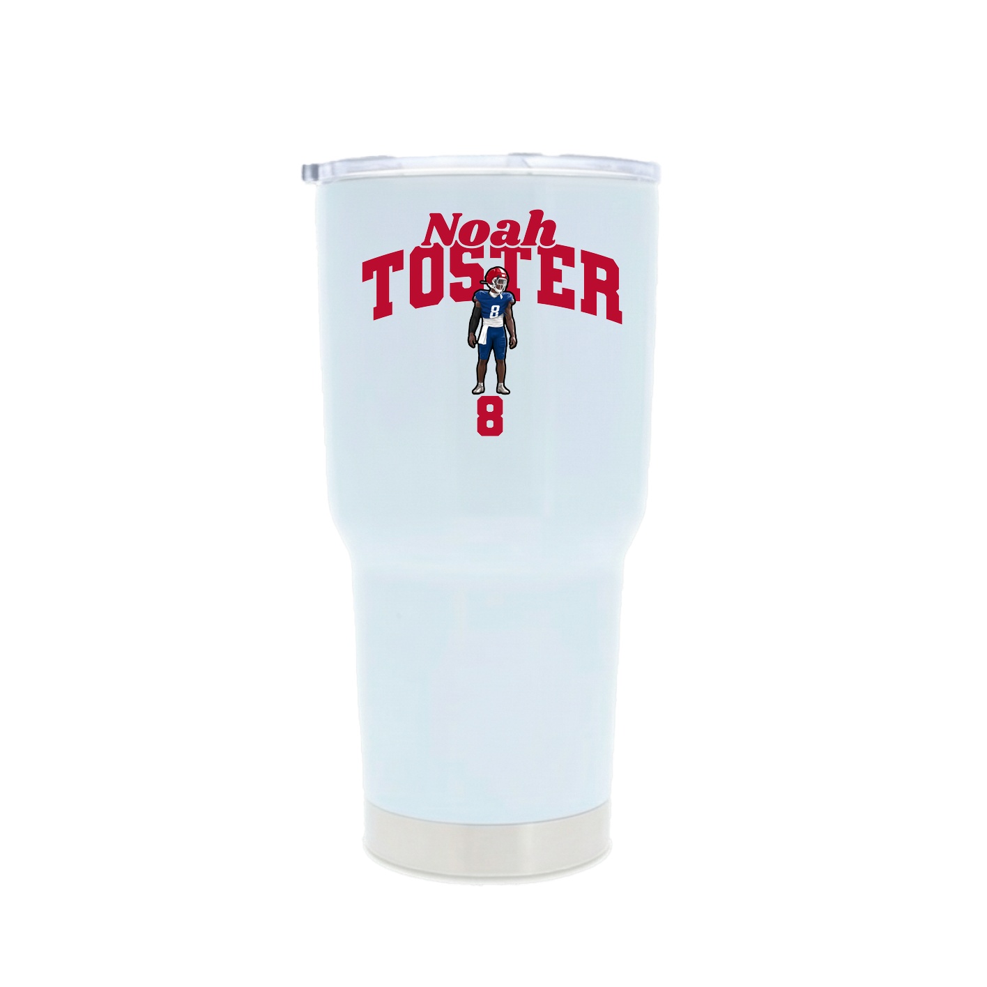 30oz Stainless Steel Tumbler — Signature Arch in White